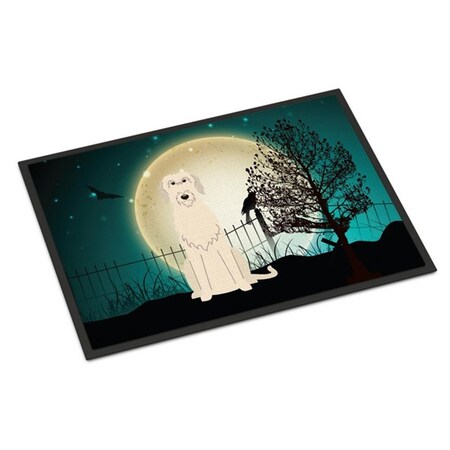 Carolines Treasures Halloween Scary Irish Wolfhound Indoor or Outdoor Mat, 18 x 0.25 x 27 in. BB2255MAT